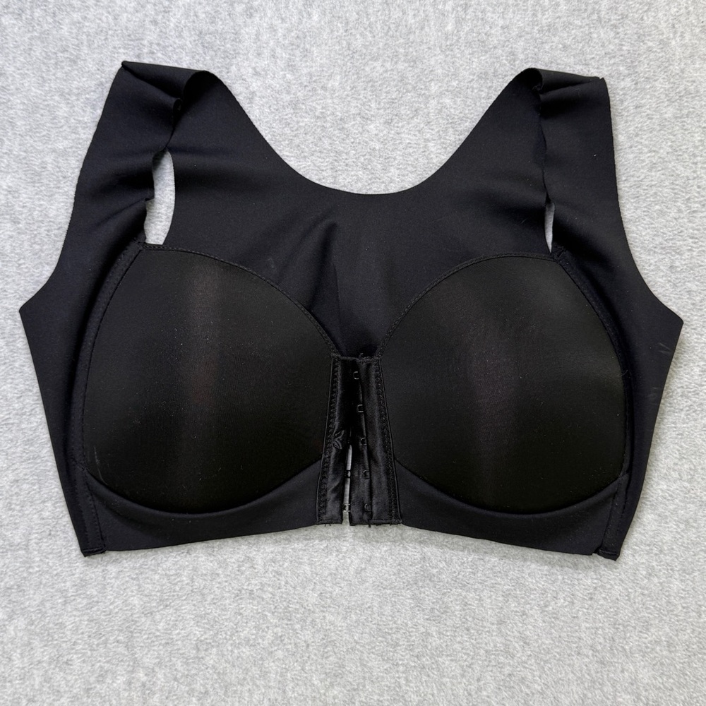 FallSweet Womens Front Close Push Up Bra 40/90 Black‎ Deep Plunge Comfort Fit